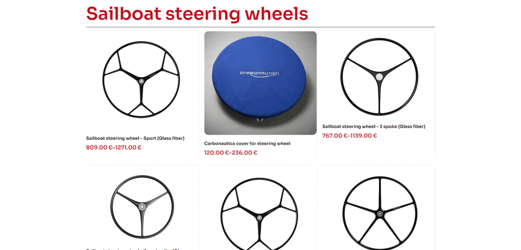 Kategorija sailboat steering wheels